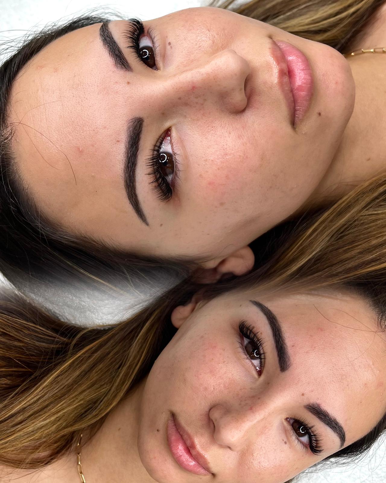 Resultado de diseño de cejas y pestañas en clienta de MORELA Vila-real
